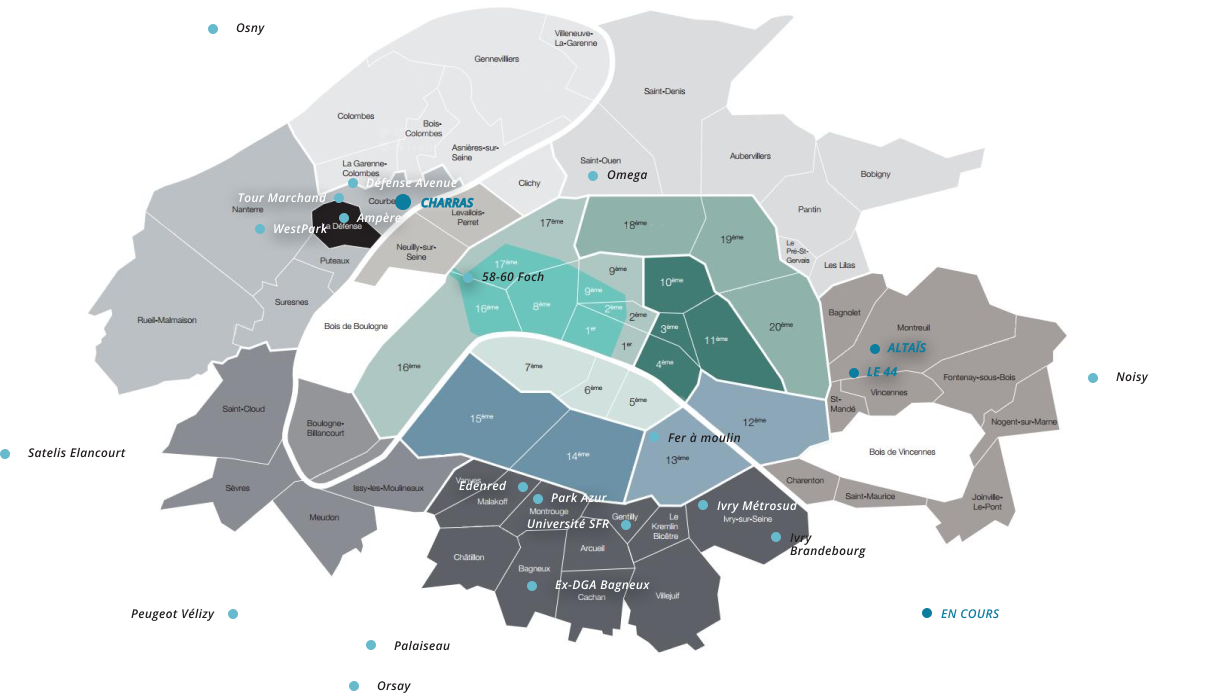 Map des réalisations